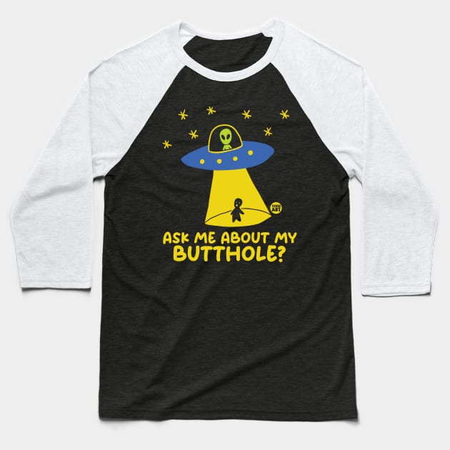 butthole Baseball T-Shirt by toddgoldmanart